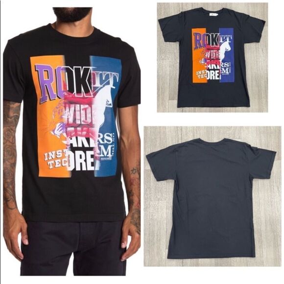 𝅺Rokit Mens Triple Threat Graphic T-Shirt - Picture 1 of 3